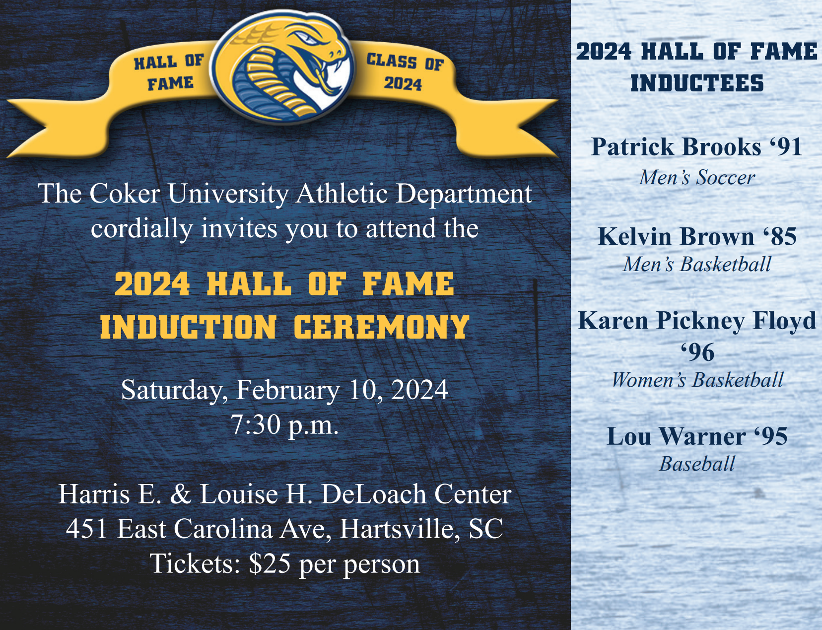 Coker University Announces 2024 Hall of Fame Inductees