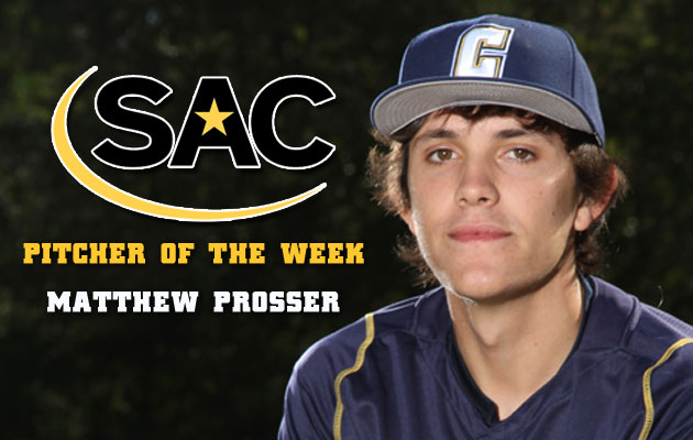 Coker's Prosser Earns SAC Pitcher of the Week Honors