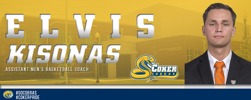 Coker College announces Elvis Kisonas as new Assistant Men's Basketball Coach