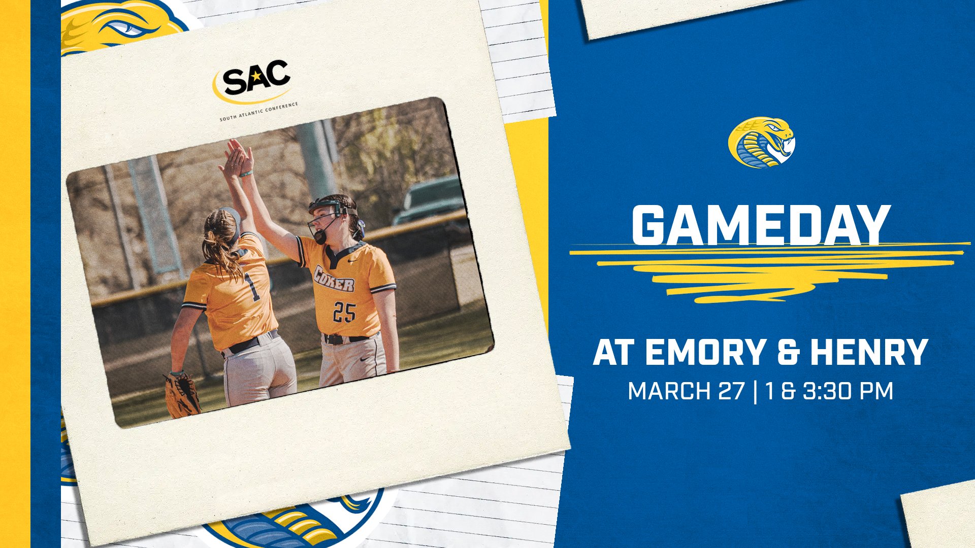 Cobras Drop the SAC Doubleheader Against Emory & Henry
