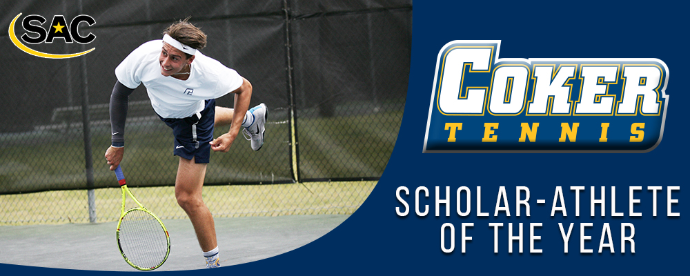 Coker’s Hellbe Named South Atlantic Conference Men’s Tennis Scholar-Athlete of the Year