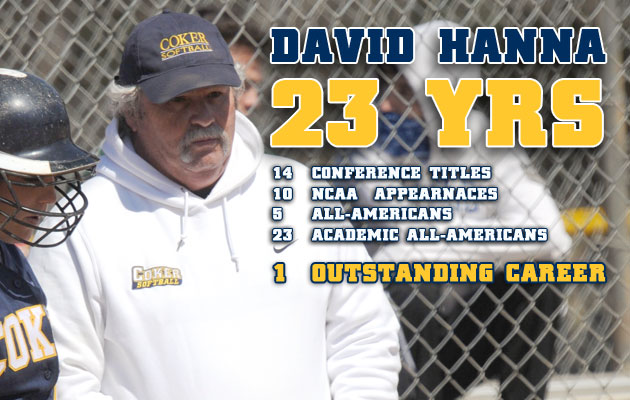 Legendary Coker Softball Coach David Hanna Retires