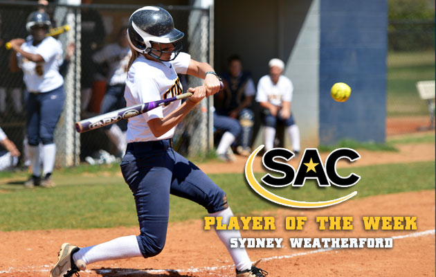 Coker's Weatherford Named SAC Softball Player of the Week