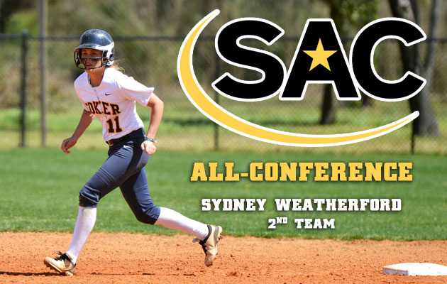 Coker's Weatherford Earns All-SAC Honors