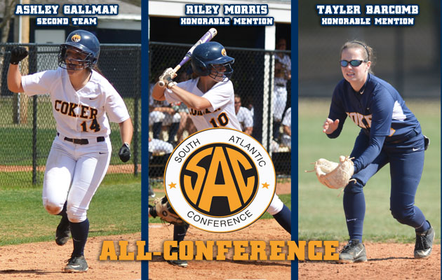 Trio of Coker Softball Players Named All-Conference