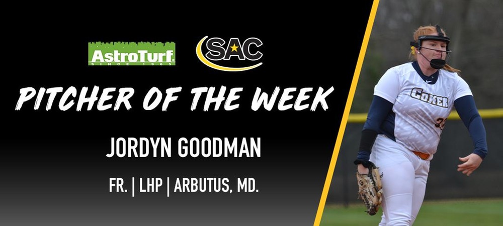 Jordyn Goodman Earns SAC AstroTurf Pitcher of the Week Honor