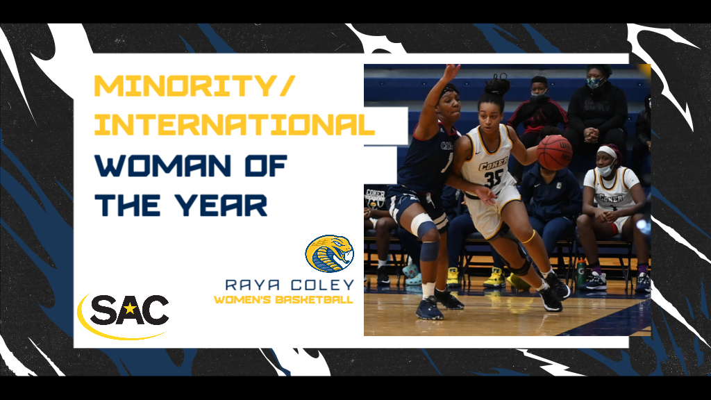Raya Coley to Represent the South Atlantic Conference as NCAA Minority/International Woman of the Year Nominee