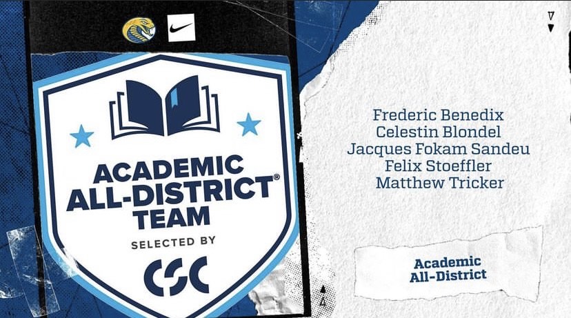Five Cobras Earn College Sports Communicators Academic All-District