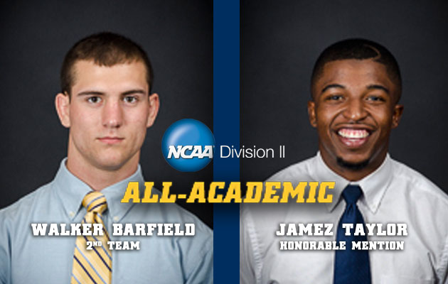 Coker's Barfield and Taylor Named to Division II All-Academic Wrestling Team