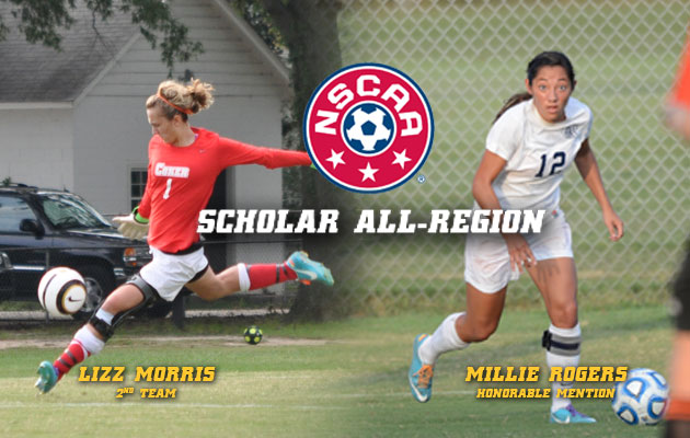 Morris and Rogers Earn NSCAA Scholar All-Region Honors