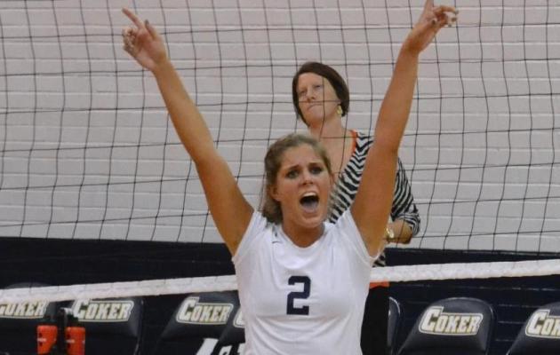 Coker Women's Volleyball Takes Down Mount Olive 3-2
