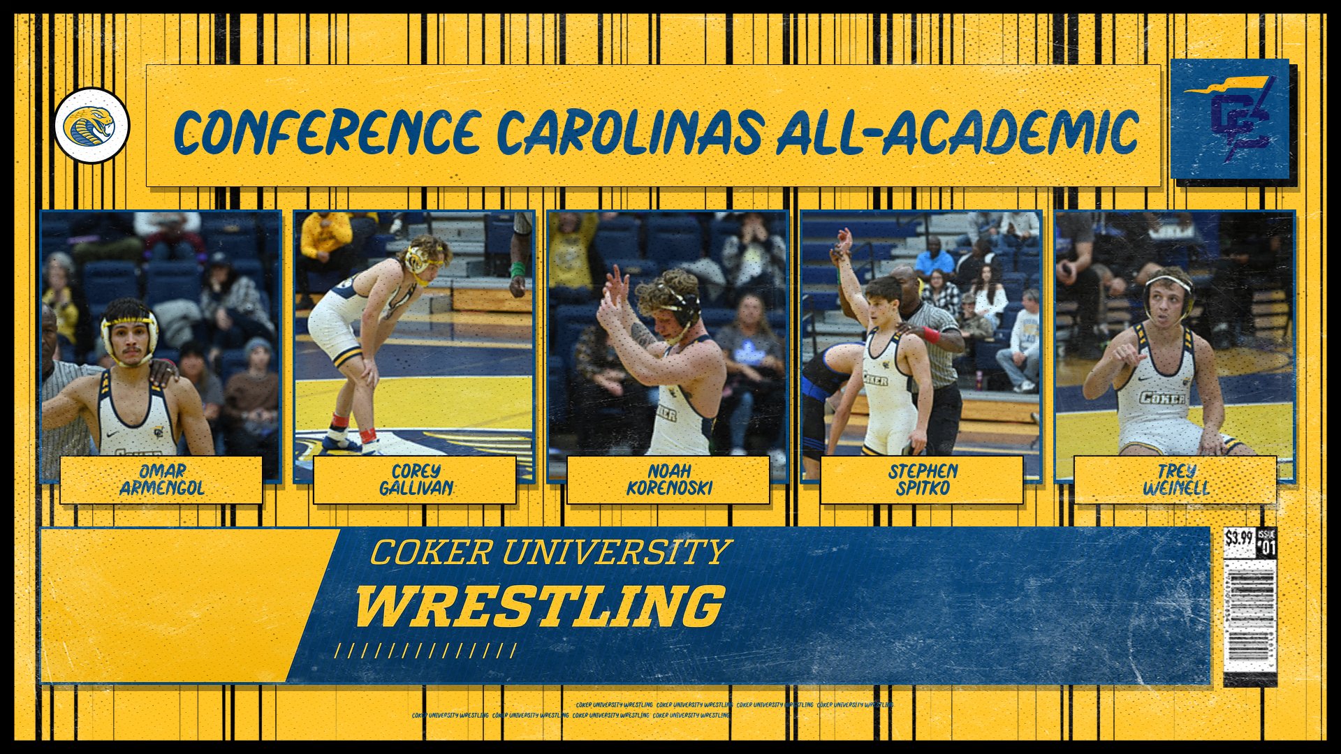 Five Cobras Named to the Conference Carolinas Winter/Spring Academic All-Conference Teams
