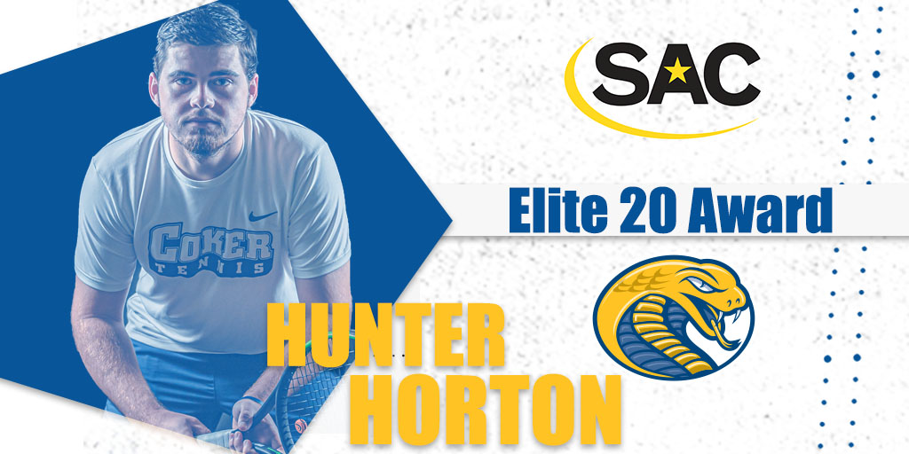 Hunter Horton Wins South Atlantic Conference Men's Tennis Elite 20 Award