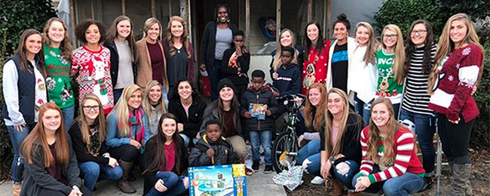 Coker Softball Provides Holiday Cheer for Hartsville Family